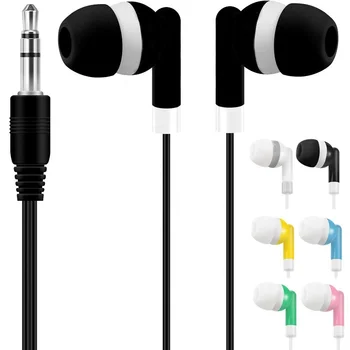 Fashion Disposable Earphone Earbuds 3.5mm jack Inner Earphones For iphone Samsung Mp3 Mp4 Mini Media Player