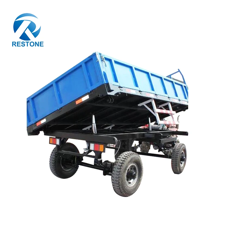 3 Tons 2 Wheel Tractor Dump Trailer Three Way Tipping