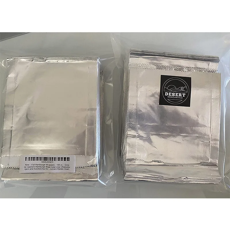Biodegradable Aluminum Foil Kraft Paper Bag Aluminium Laminated Bags For Burger