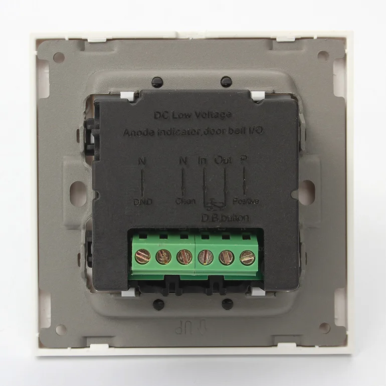 12V DC Smart Hotel Using Dry Contact Reset Doorbell Wall Switch With LED DND and MUR Display
