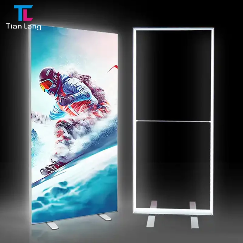 TianLang SEG Advertising Frameless LED Free Standing Backlit Fabric 85mm Tanda Box