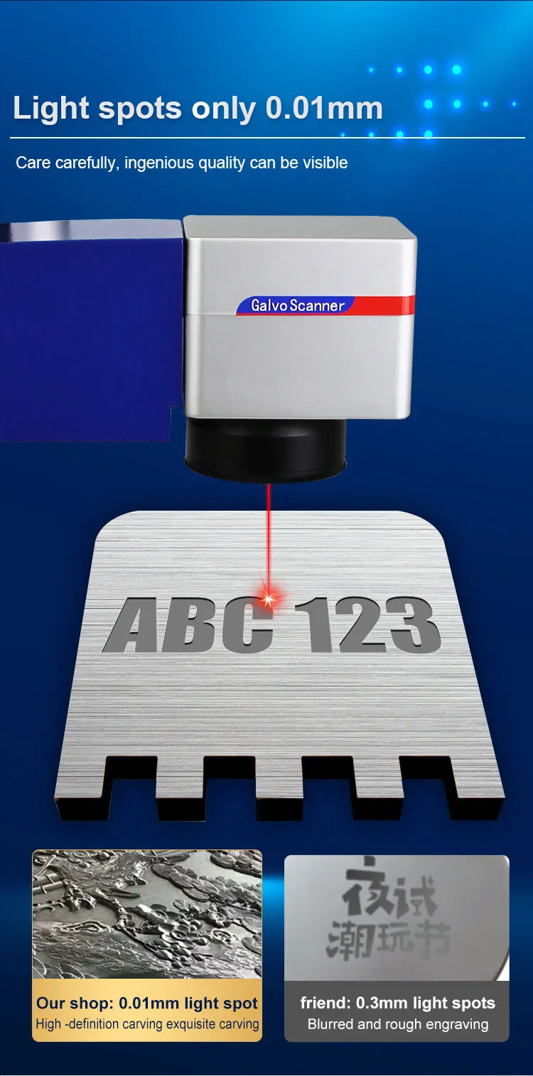 Fiber Laser Marking Machine with Screen 20w 30w MAX Marking  Machine for Stainless Steel, Aluminum and Other Metal Materials supplier
