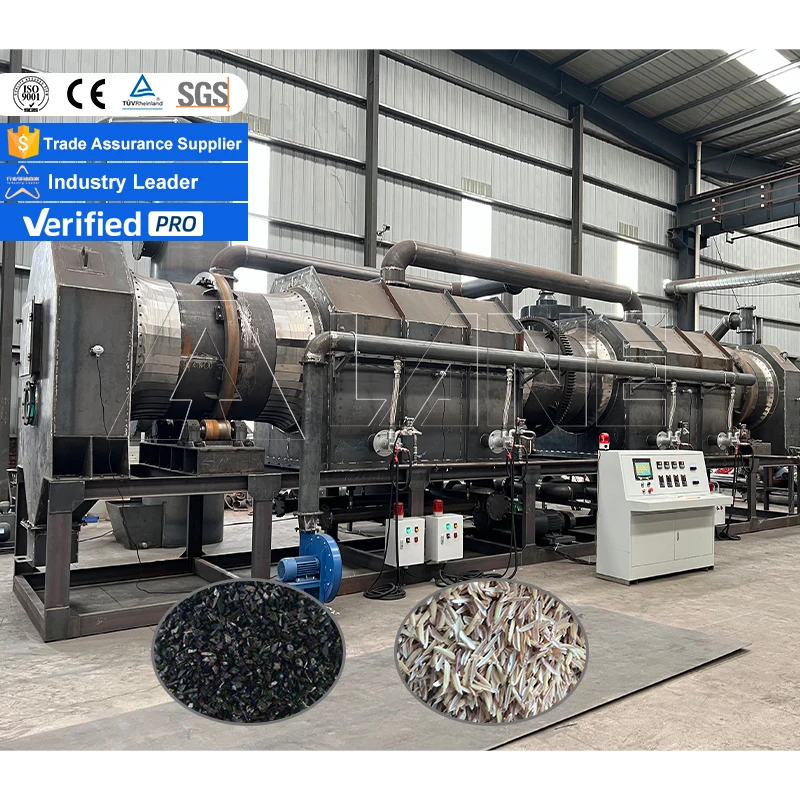 LANE Paddy Straw Biochar Carbonized Rice Husk Rotary Continuous Carbonization Furnace Charcoal Production Line