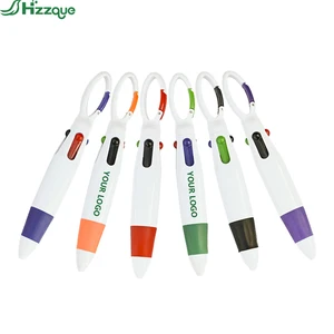 High Quality Four Color Advertising Gift Pen Custom Logo Black Red Blue Green 1.0mm Ink Promotional Wholesale