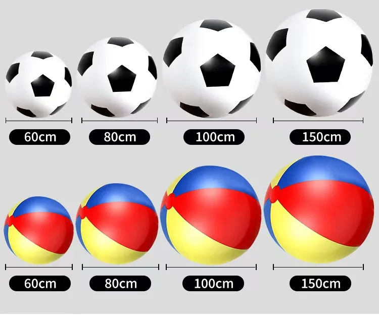 Inflatable Soccer Ball Thickened Outdoor Beach Ball, PVC Inflatable Advertising Ball, Customizable logo preview 3