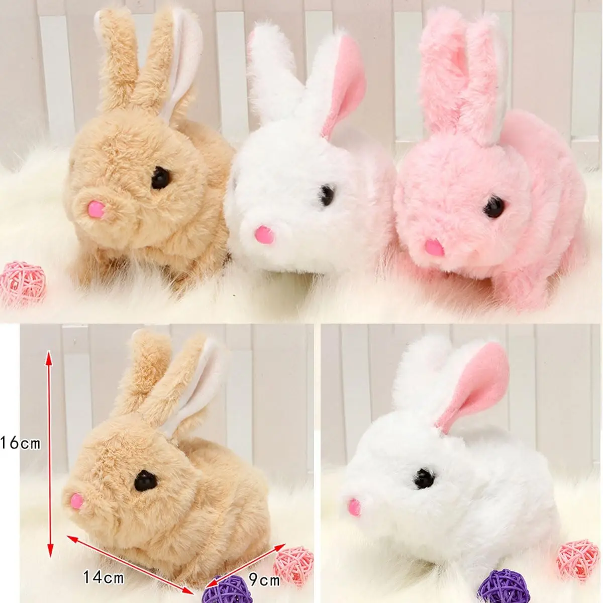 Interactive Bunny Rabbit Plush Toy Twitching Mouth And Nose Interactive ...
