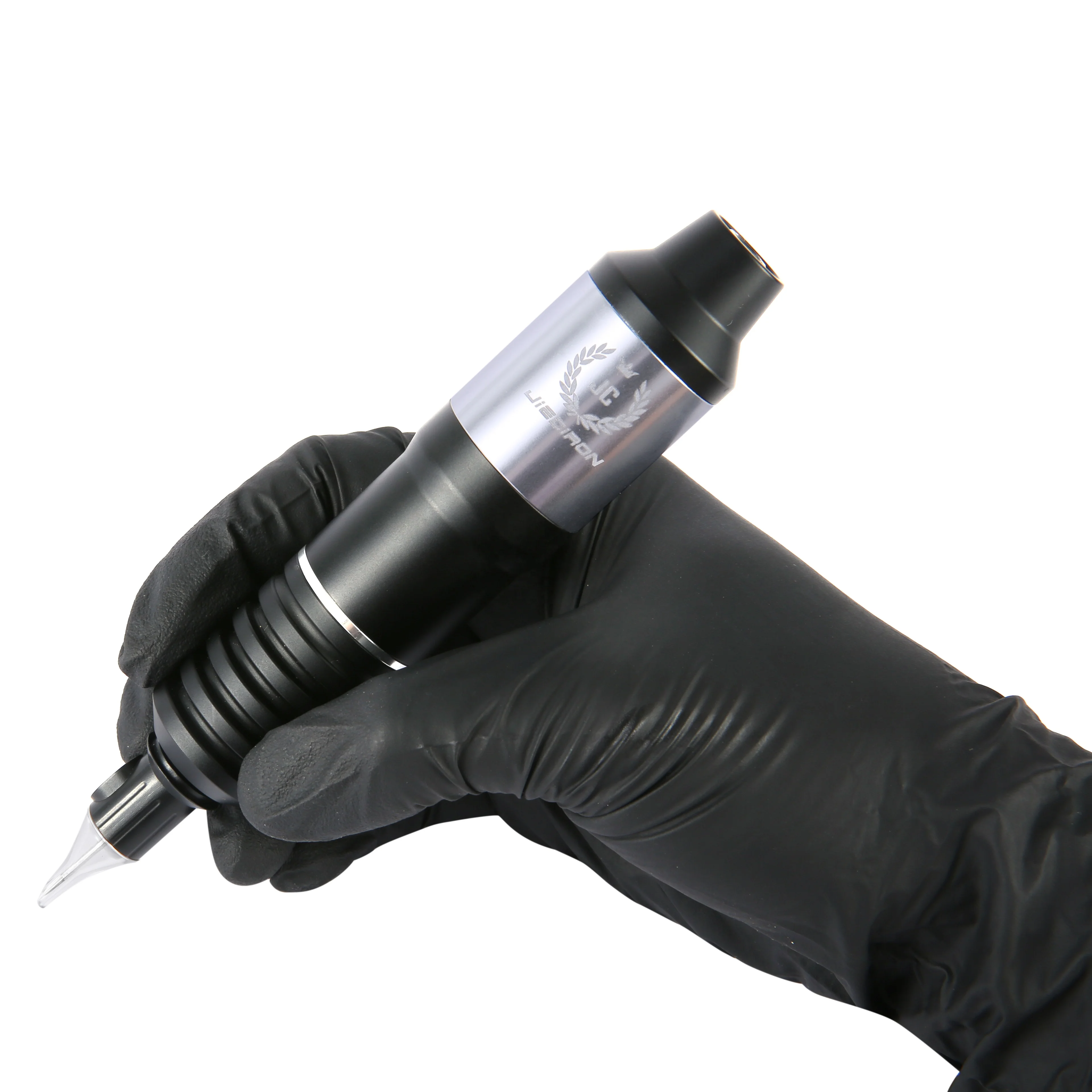 hotsale 和零售旋转纹身机纹身笔衬里和着色器为纹身艺术家提供银色