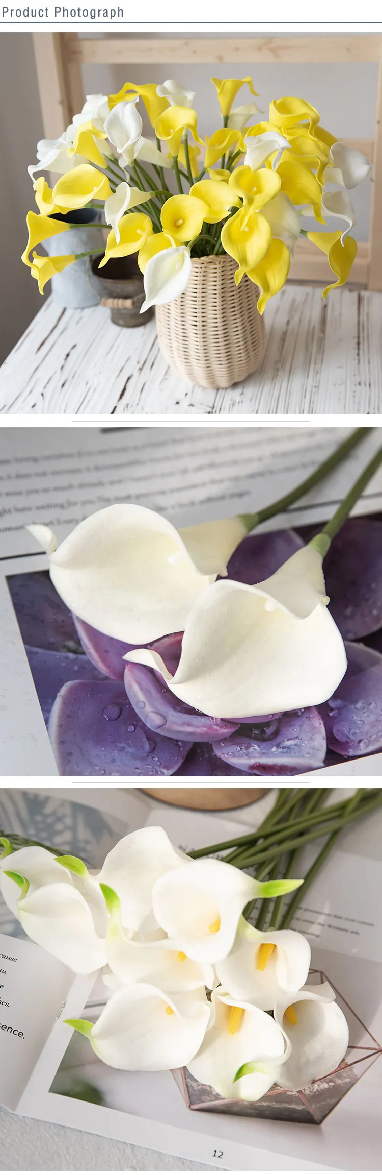 Mw01501 Real Touch Calla Lily Wedding Wholesale Artificial Flower Artificial Calla Lily Flowers