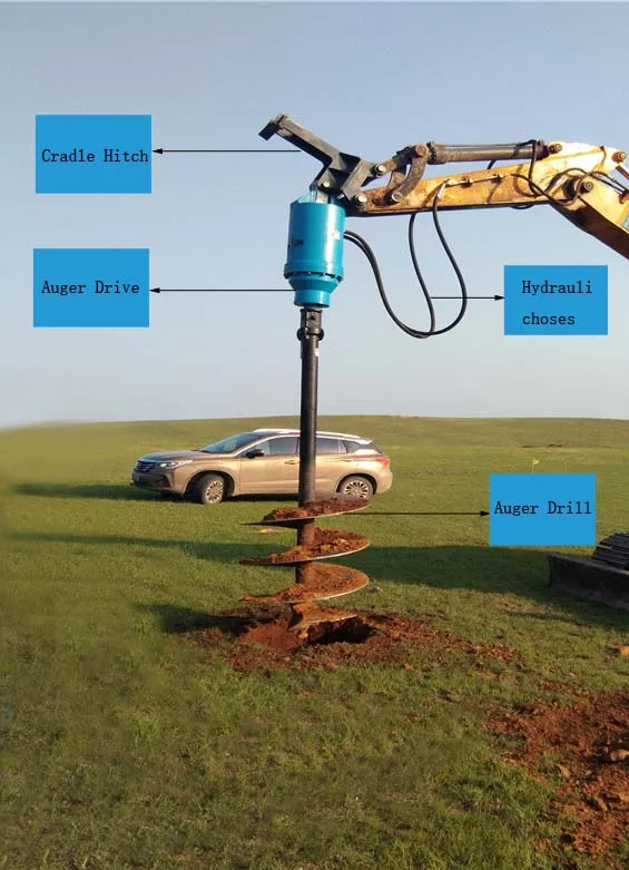 Wholesale Superior Quality Hydraulic Power Earth Auger Boring Pile