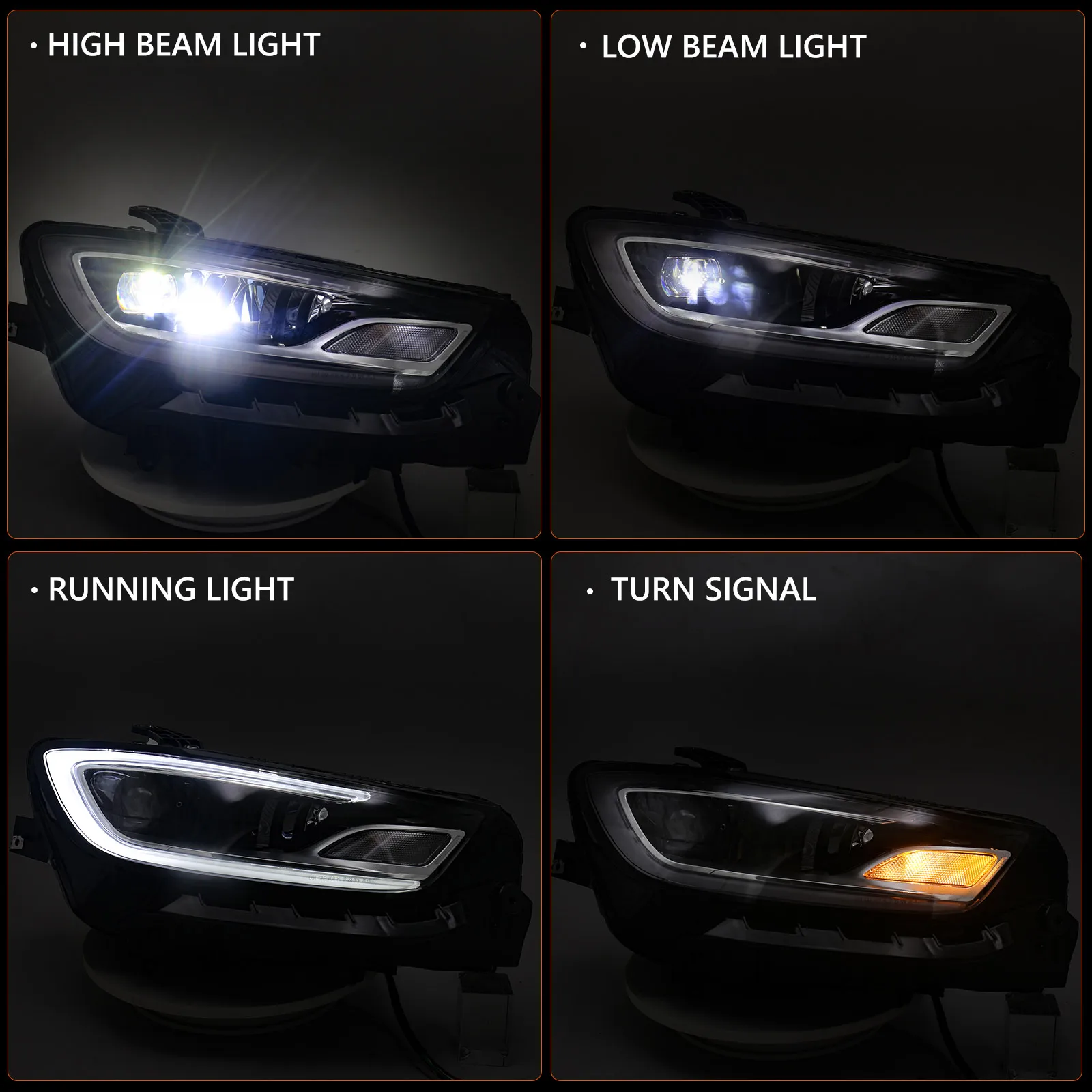 Front LED Headlight Headlamp for Chrysler Pacifica 2021 2022 2023 Oem 68428559AC 68428558AB