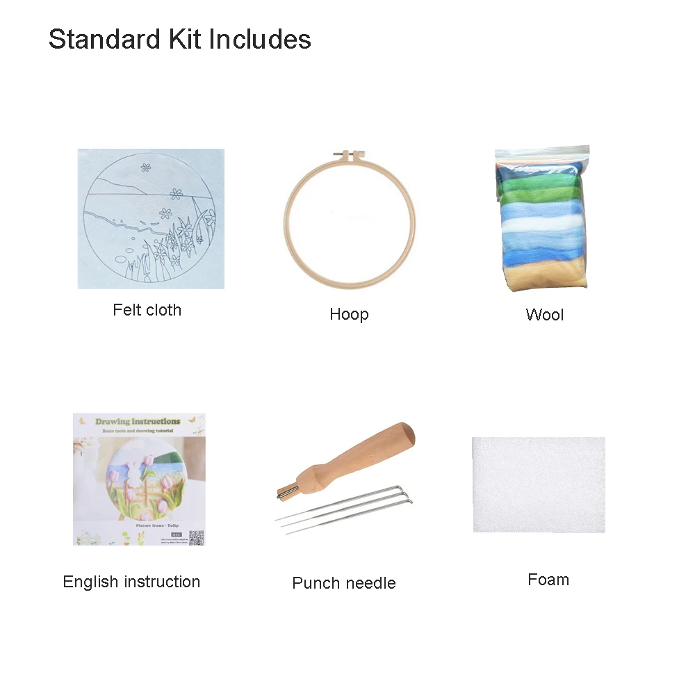 2026 New Design DIY Needle Starter Kit Flower Wool Felting Kit for ...