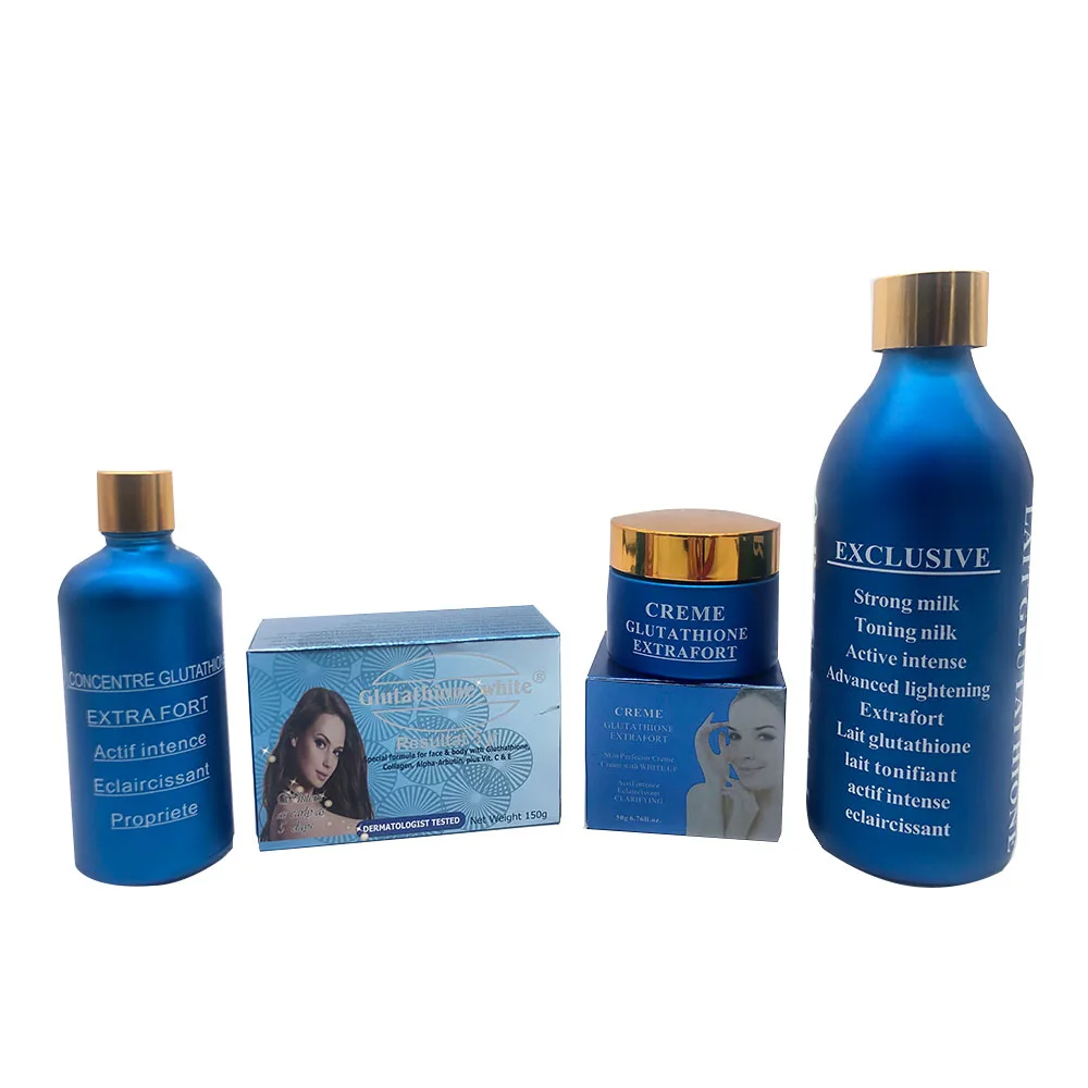 glutathione concentré extra forte OEM Lait Glutathione Extra Fort for Skin Face and Body Super Bleaching  Whitening Lightening for Remove Dark Spot Skincare Sets