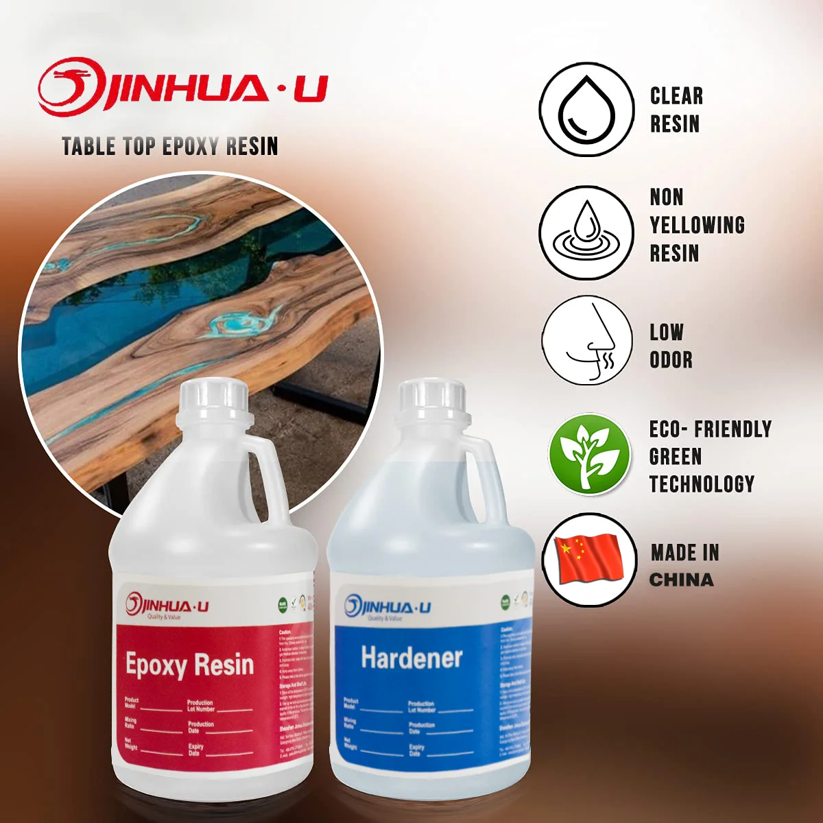 Tabletop Epoxy Resin, Marine Grade Epoxy - China Non Toxic Resin Epoxy,  Clear Epoxy Resin for Casting Wood Table