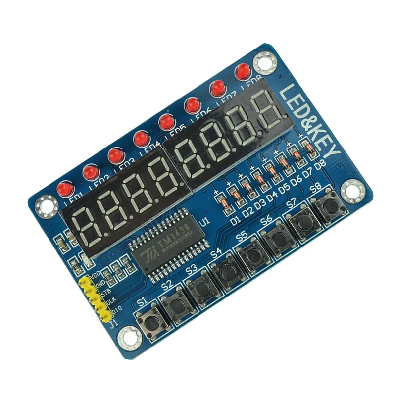 Tm1638 Key Module Led 7 Segment 8-bit Digital Display Tube For Avr ...