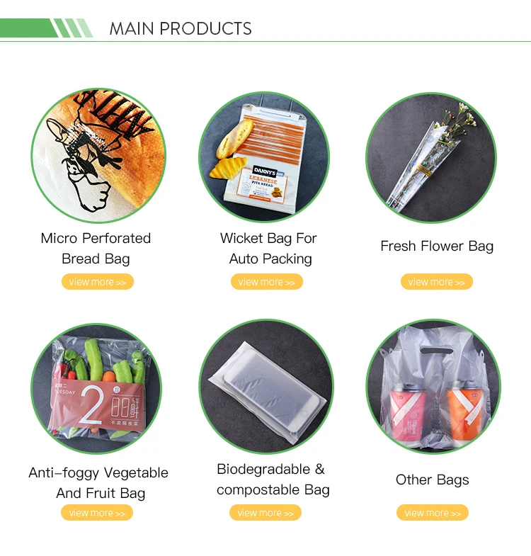 Factory Recycle PE laminated PET Plastic Wicket Bag for vegetable packaging