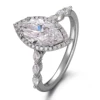 14K solid gold lab diamond ring