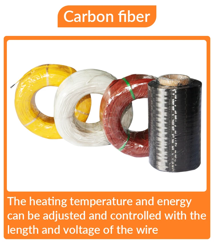 High Temperature 6k12k 33ohm Resistance Carbon Fiber Electrical Heating