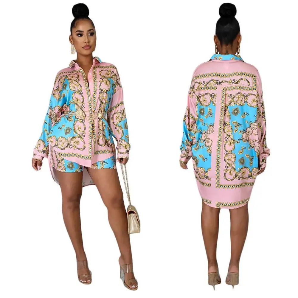 2022 American&african Ladies New Arrival Printed Two Pieces Set Women ...