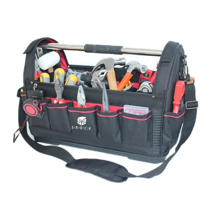 Professional craftsman waterproof  toolbag plumber tool bag with handle hard base