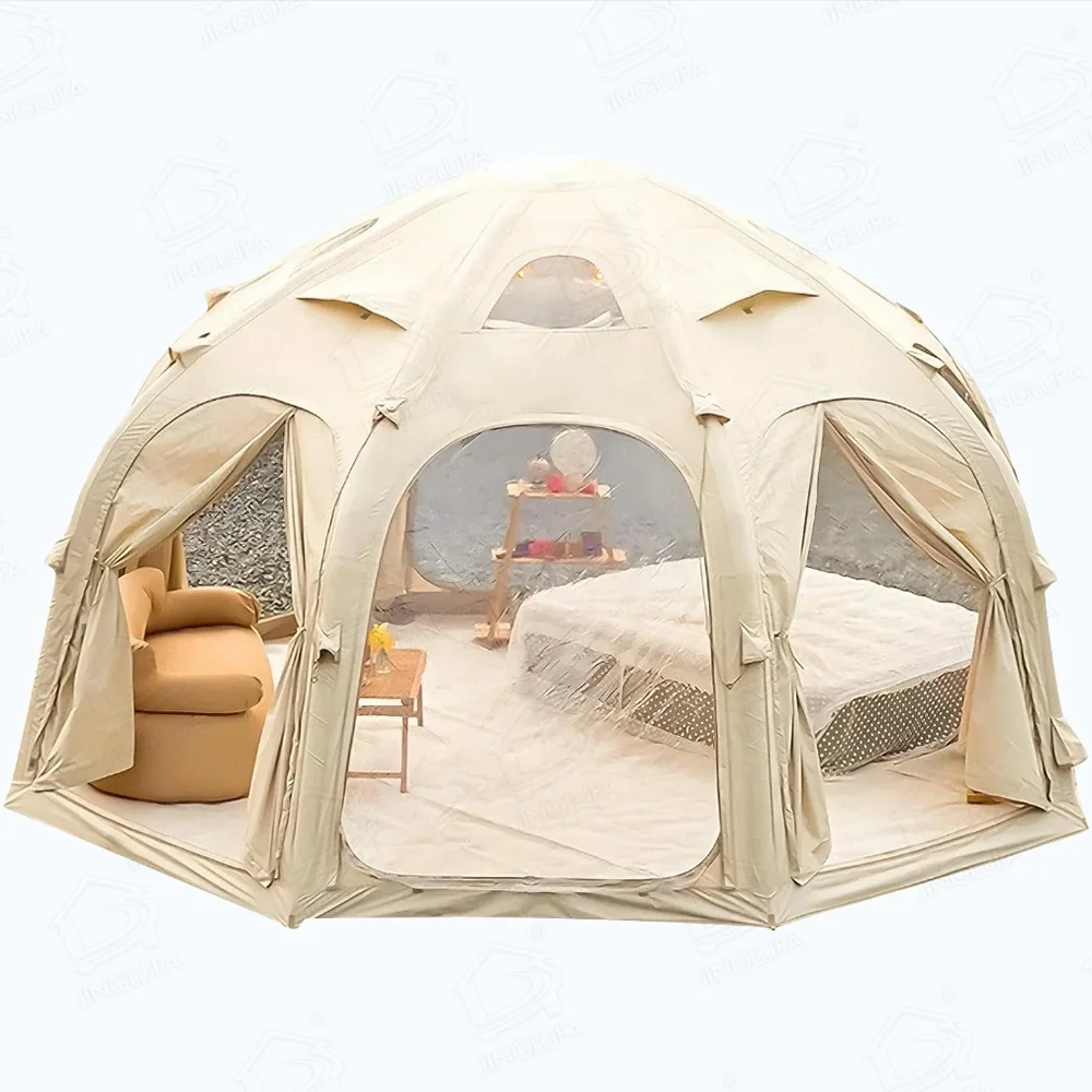 Groes Luxurises Oxford Aufblasbares Camping-Haus Jurten-Zelt  Luftkuppelzelt fr Camping im Freien