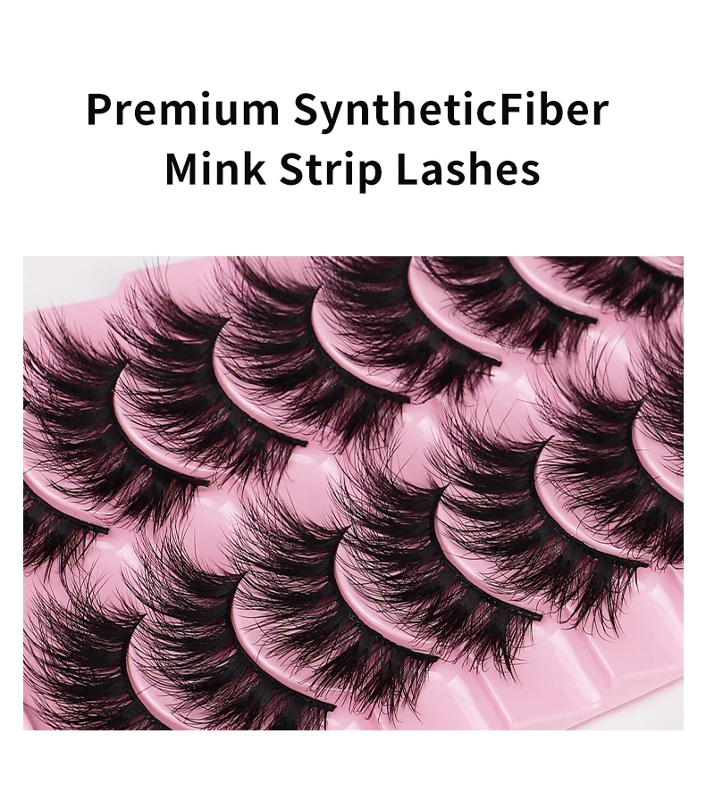 Wholesale False Eyelashes 10 Pairs Full Strip Mink Lashes 100 Handmade Custom Packaging Natural