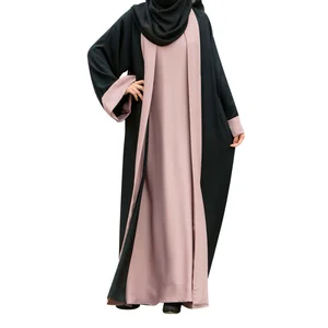 Women Middle Eastern Evening Gown Loose Muslim Robe High Waist Lace-up Long Sleeve Dress