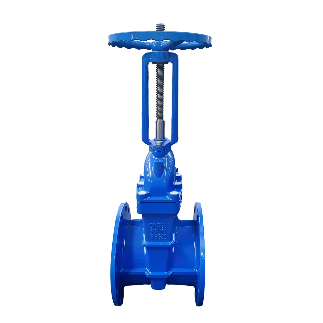 Rising Stem Resilient Seat Gate Valve Manual Flange Connection Soft Seal Triple NBR O-Rings for Fresh Water 0-80C 1.6MPa