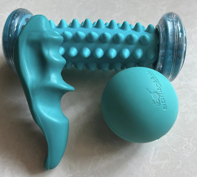 Foot Massager Roller And Spiky Ball Therapy Set Manual Foot Massager For Plantar Fasciitisheel 5134