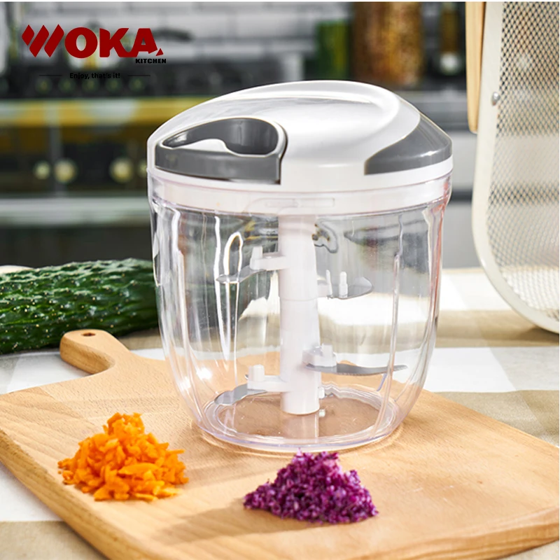 Food Processor Manual Vegetable Chopper Double Blade Vegetable Chopper and Slicer