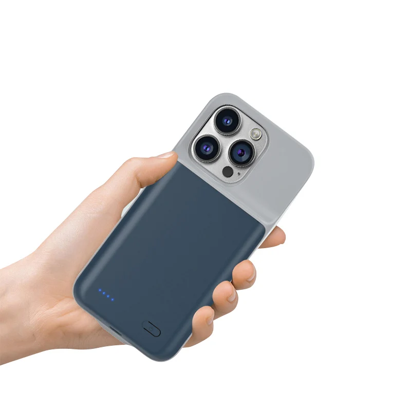 For iPhone 16 15 14 13 Pro Max Mini Battery Case 6800mAh Rechargeable Portable Battery Wireless Power Bank Phone Case