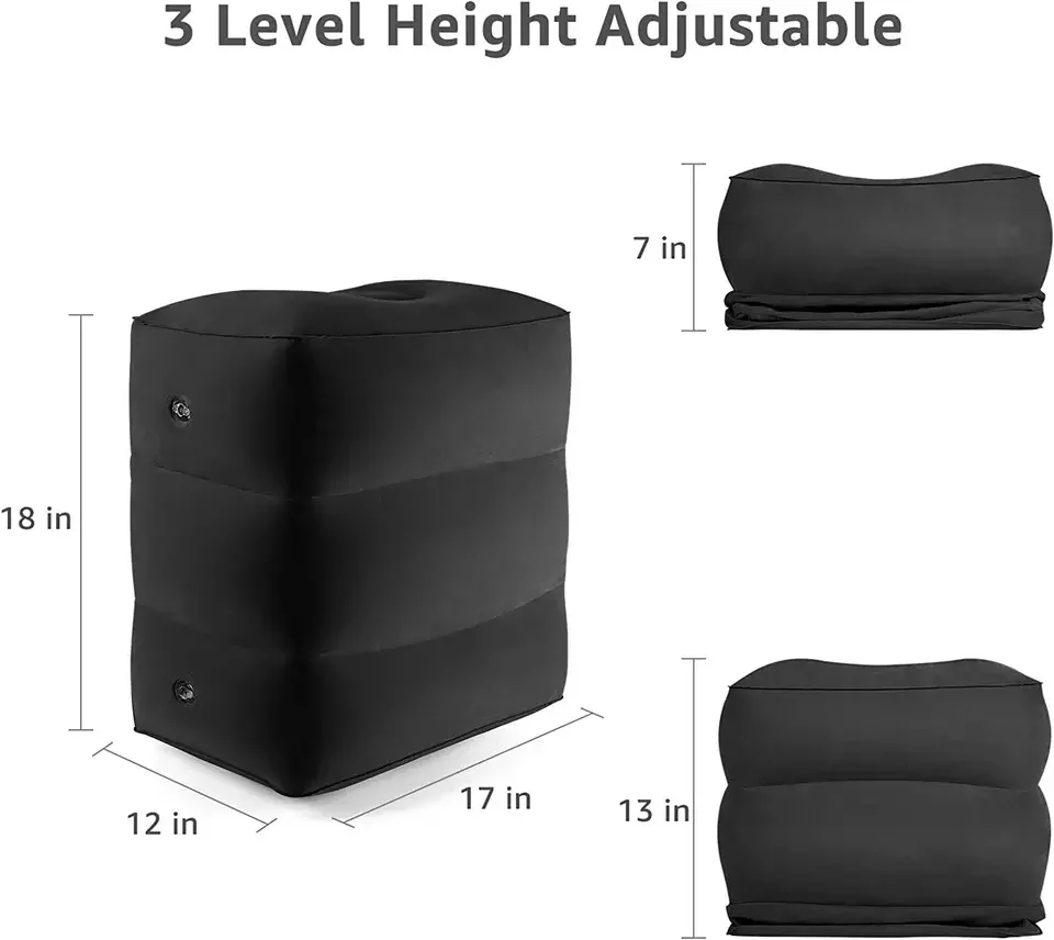 Adjustable Height Leg Pillow Fast Inflatable Travel Foot Rest Pillow for Toddlers