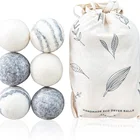 Wholesale 6 Pack Eco Friendly Laundry Wool Dryer Balls with Cotton Bag