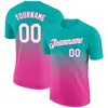 Aqua Green and Pink