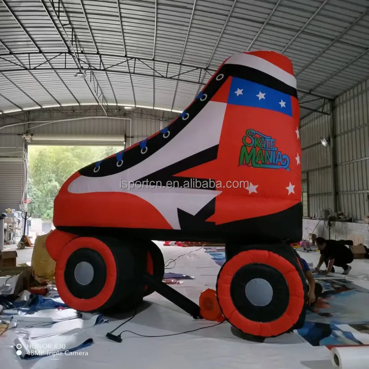 Customized Personalized Skating Advertising Inflatable Giant Roller Skate Inflatable Ice Skate for Exercise Sport Activities