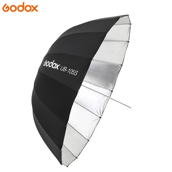 Godox UB-105S 41Inch105cm Inner Silvery Parabolic Black Reflective Umbrella Studio Light Umbrella for Photography Video Shooting