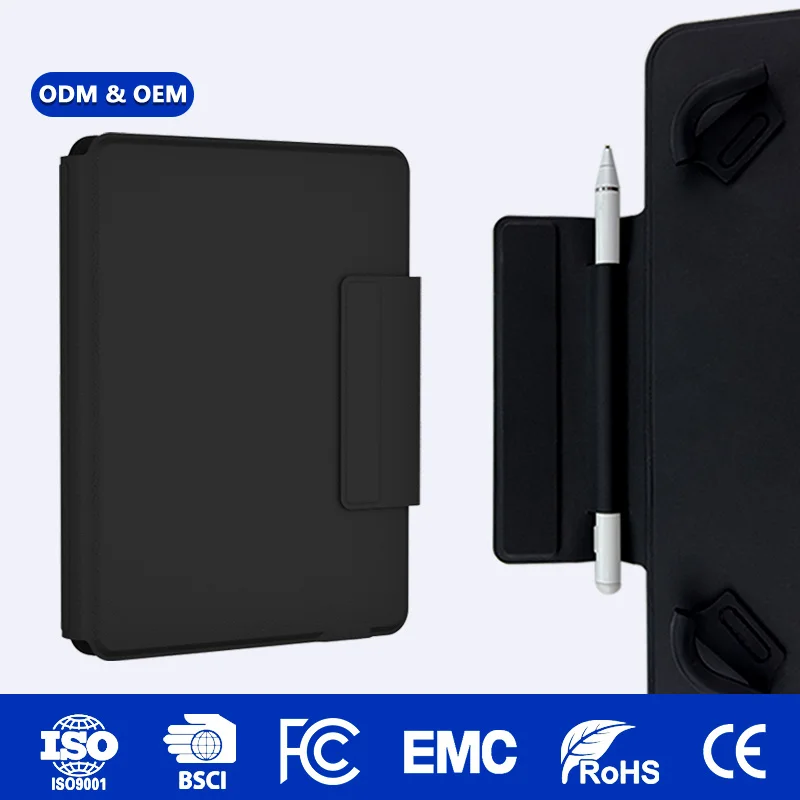 Funda teclado inalámbrico portátil 2 en 1 con Bluetooth para tabletas de 10,9 a 11 pulgadas, diseño estadounidense, teclas con mecanismo de tijera y touchpad multitáctil