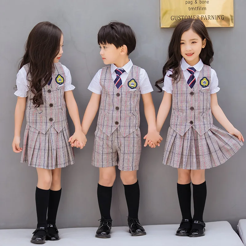 トップス junior high summer uniform all set M/L Custom Unisex Spring/summer School Uniforms for Children