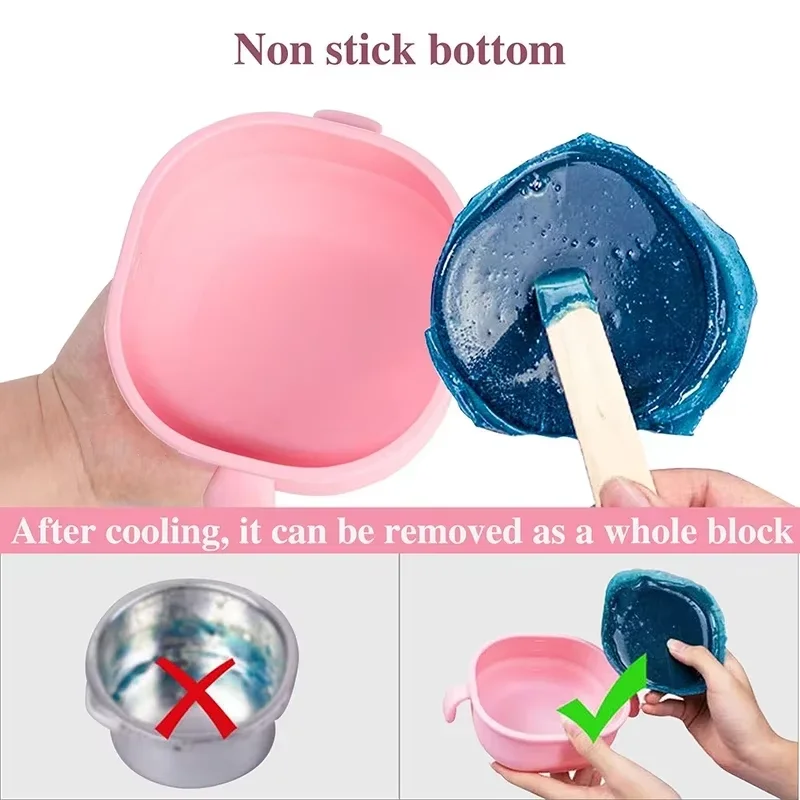 400ML Foldable Silicone Wax Heater Kit Portable Hair Removal Wax Machine for Heat Wax Beans Body Hair Removal