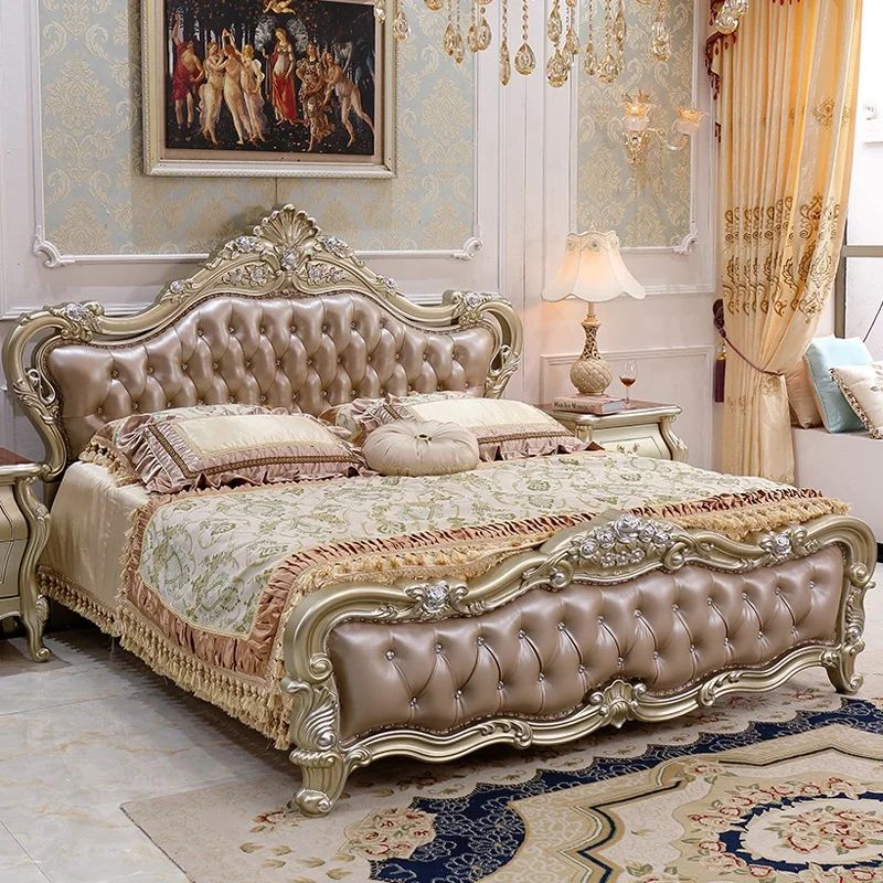 stile europeo di lusso letto matrimoniale in legno massello francese design  principessa letto a mano intagliato mobili camera da letto