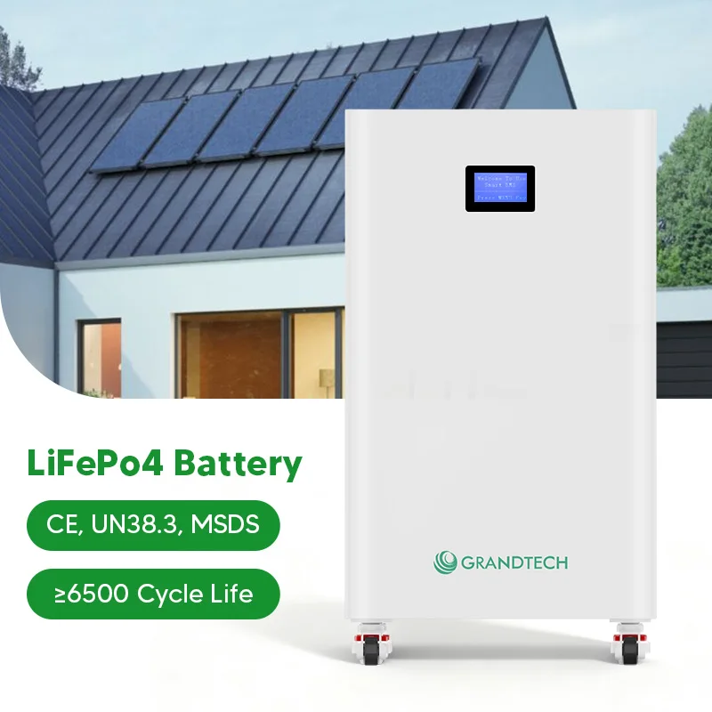 Batería doméstica de almacenamiento de energía Grandtech de 20 kWh, 48 V / 51,2 V, LiFePO₄, montada en pared, sistema solar aislado (off-grid), vida útil prolongada con hasta 6500 ciclos