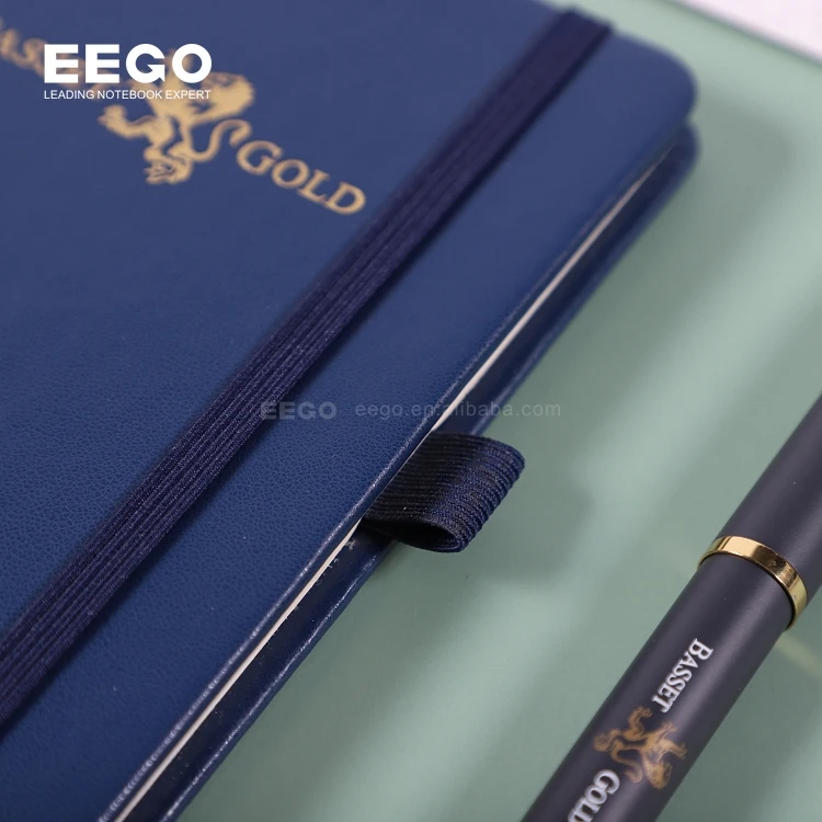 Luxury Custom Logo Note Book Diary Journal A5 A6 Business Office Corporate Gift Set Notebook With Box