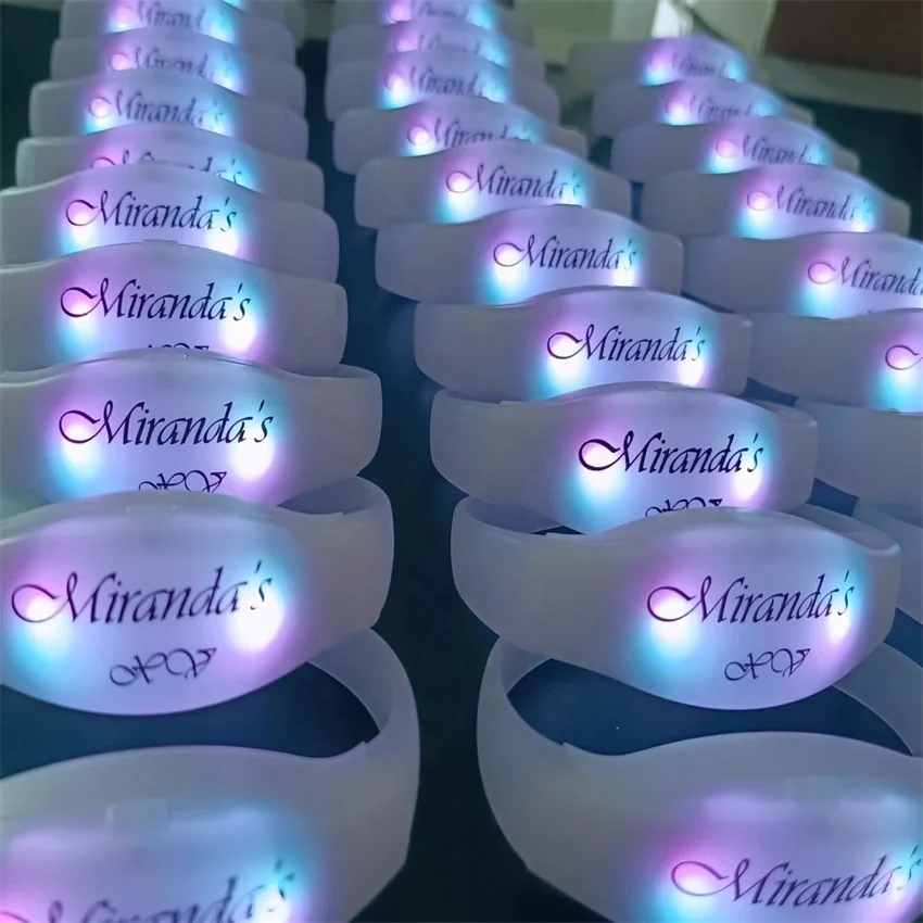 LED Control Cloth Wristband with DMX Geofencing for Weddings Birthdays & Concerts Party Decorations