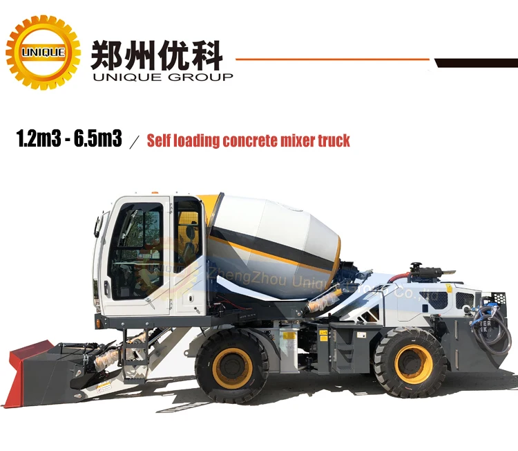 6.5 Cbm Self Loading Concrete Mixer Truck Automatic Feeding Concrete ...