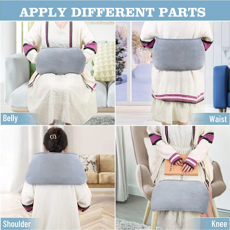 winter hot sale portable knitted cover rubber hot water bag hot water bottle with warm plush waist cover