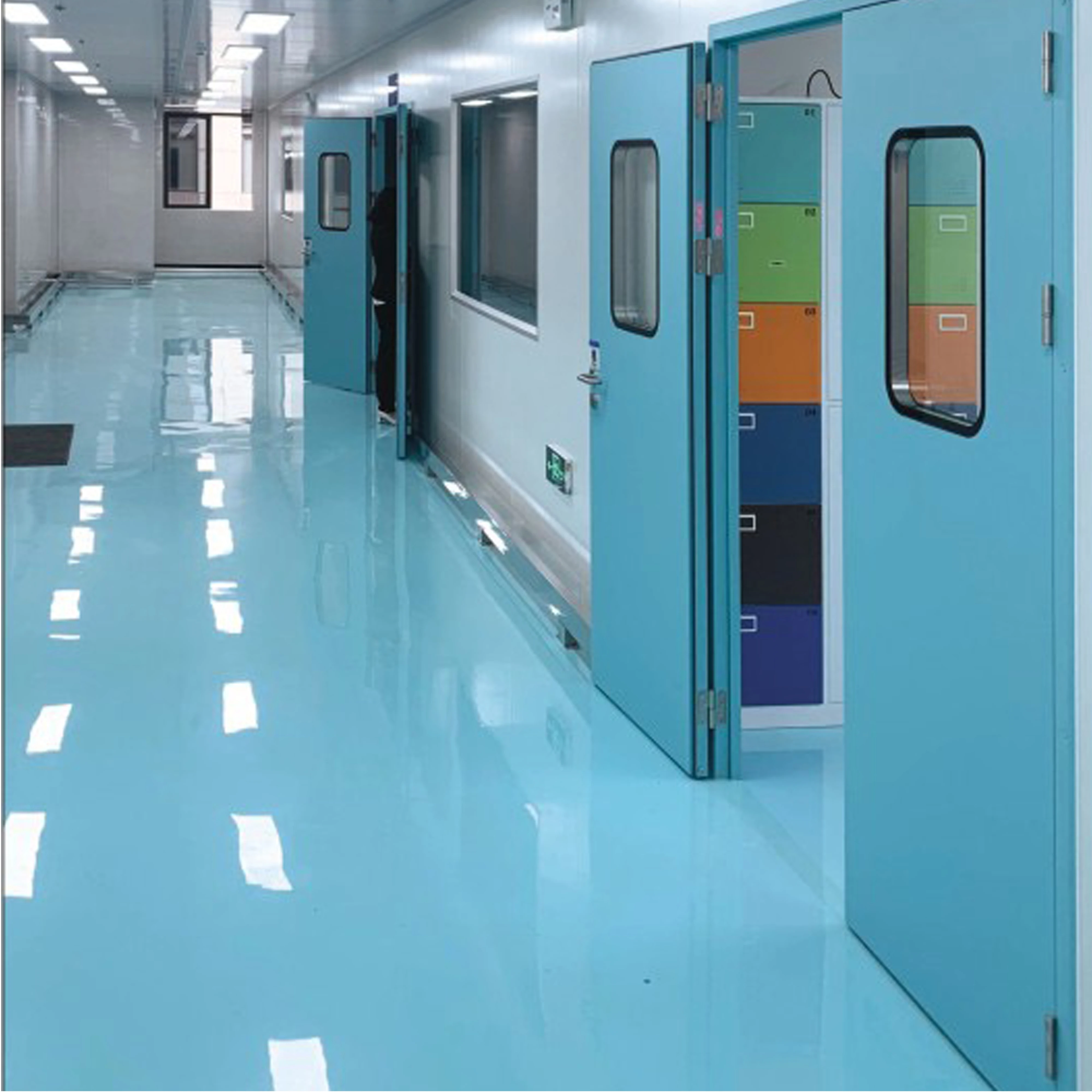 GMP Sound Insulation Thermal Insulation Sliding Folding Doors Metal medical aluminum Door for hospital