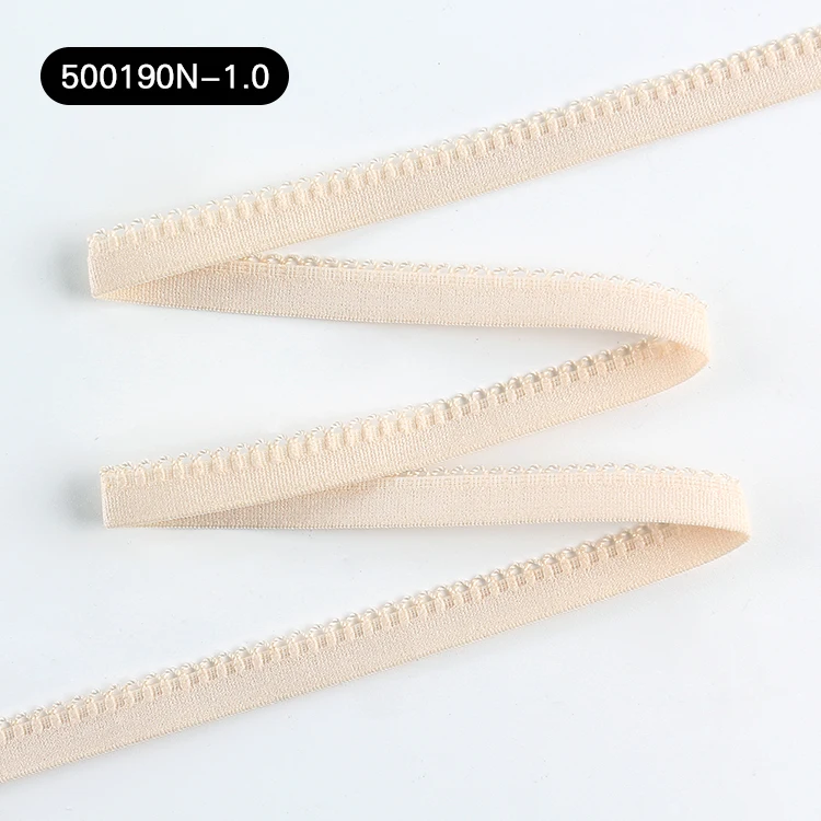 10mm High Elasticity Nylon Facing Picot Underwear Waistband Knitted Elastic Tape for Bra