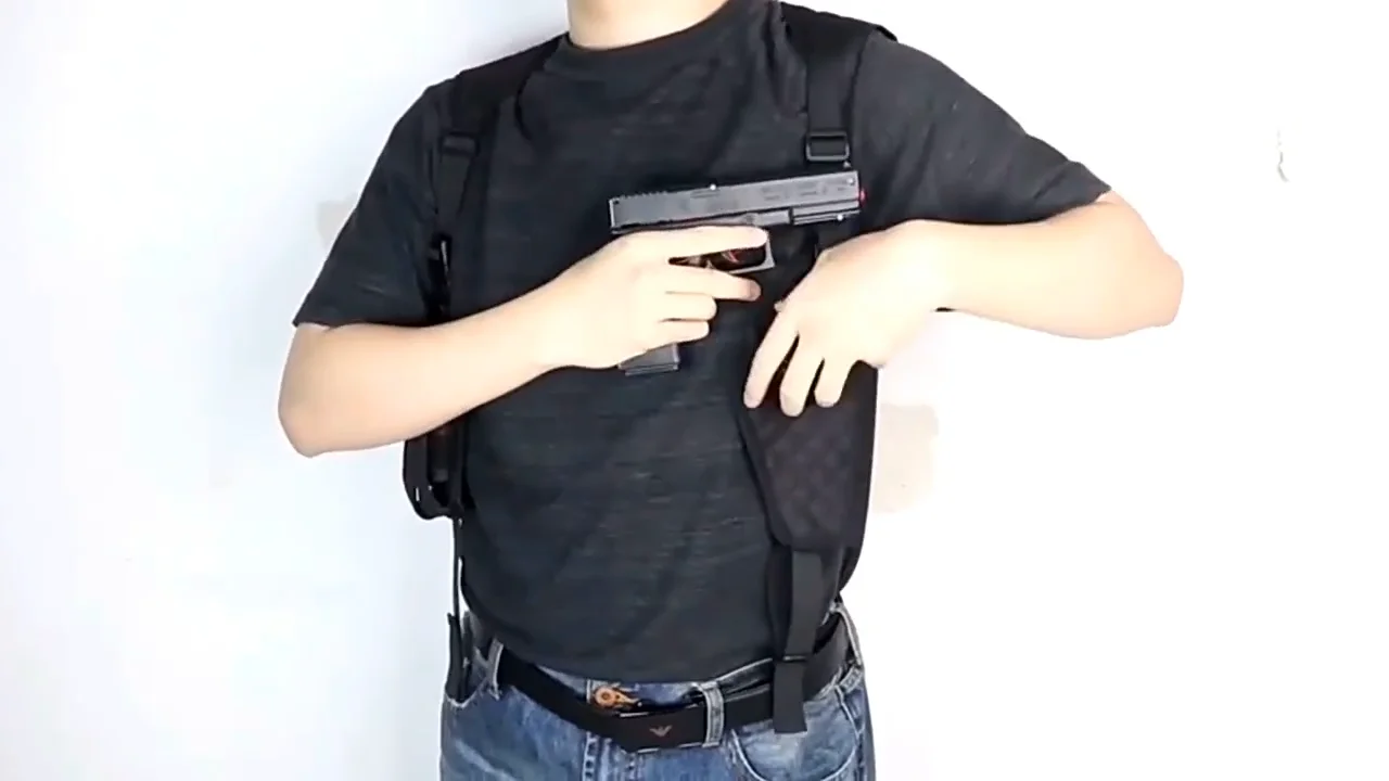 Harnais De Portage D'arme Tactique – Double épaule, Ambidextre, Pour Pistolet, Chasse