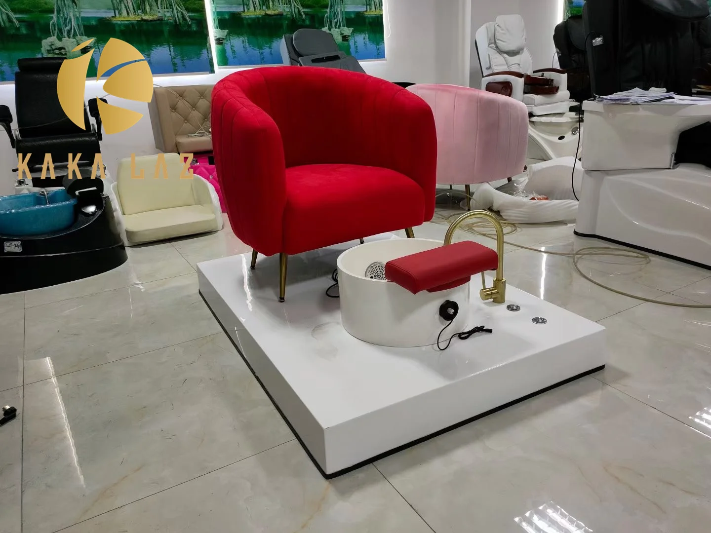 Стул для маникюрного салона стулья педикюра розовый стул спа-салона