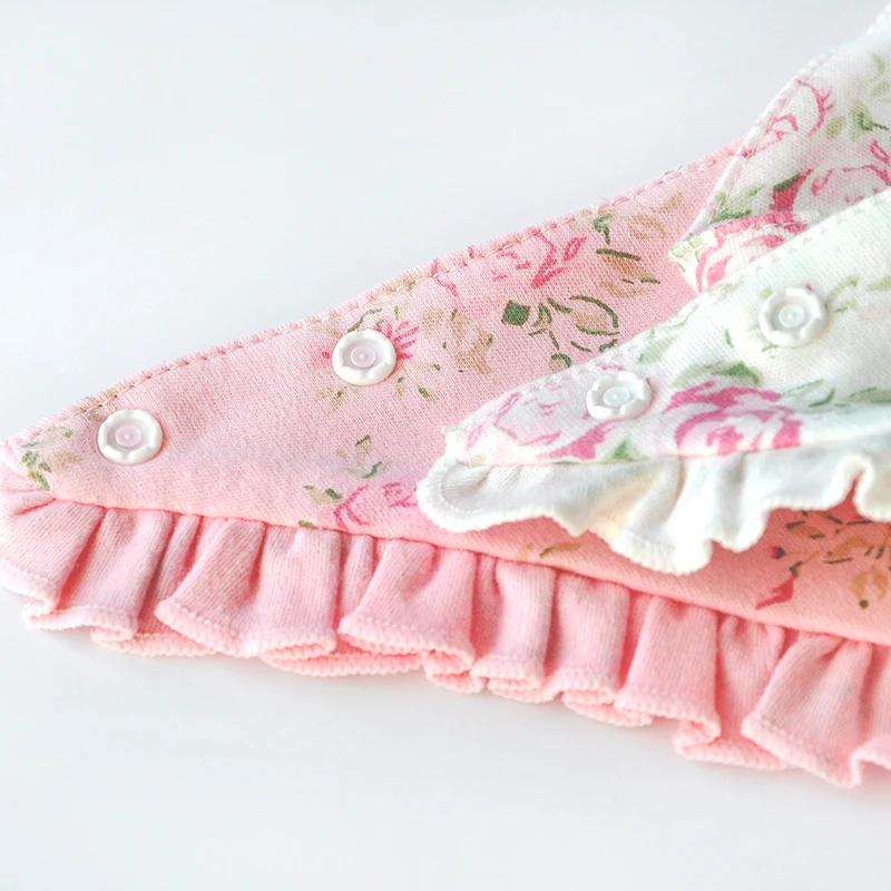 Регулируемый бант новорожденного ребенка нагрудники с принтом 100% хлопок Детские слюни полотенце бутик впитывающие Детские слюни нагрудники прокладочная салфетка