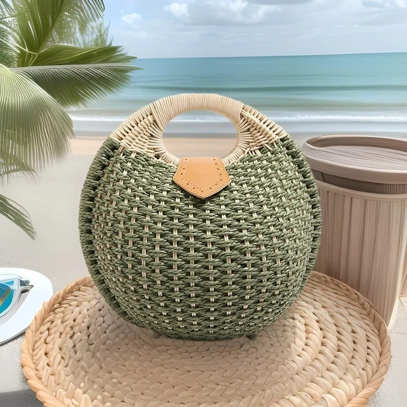 Sacs a Main Pour Femmes 2026 Nwe Factory Direct Paper Woven Beach Shoulder Bag Bulk Supply Women Vacation Handbag